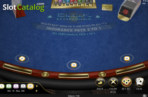 Οθόνη4. Six Card Charlie Blackjack (Espresso Games) Κουλοχέρης