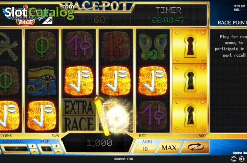 Οθόνη3. Sphinx Race Deluxe Κουλοχέρης