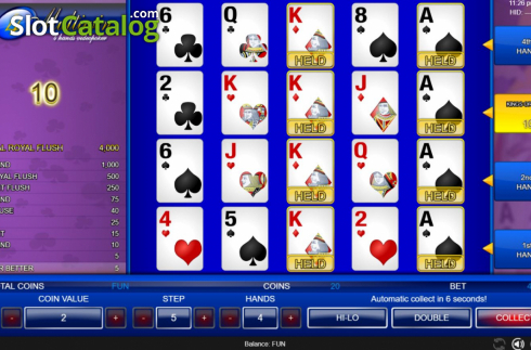 Οθόνη3. Joker Poker 4 Hands (Espresso Games) Κουλοχέρης
