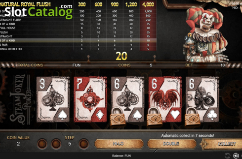 Οθόνη6. Steam Joker Poker Κουλοχέρης