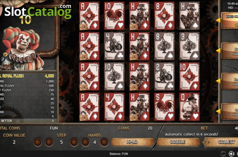Οθόνη3. 4H Steam Joker Poker Κουλοχέρης
