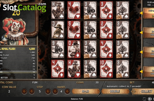 Οθόνη6. 4H Steam Joker Poker Κουλοχέρης