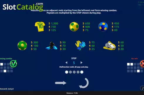 Οθόνη5. Maracana Jackpot Κουλοχέρης