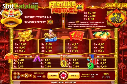 Οθόνη8. Fortune Festival (Eurasian Gaming) Κουλοχέρης 