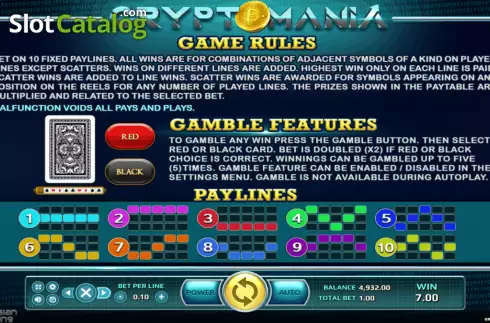 Οθόνη9. Cryptomania Jackpot Κουλοχέρης