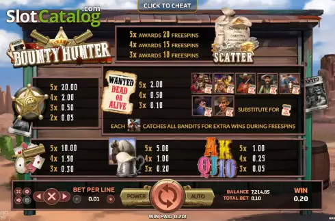 Οθόνη8. Bounty Hunter (Eurasian Gaming) Κουλοχέρης
