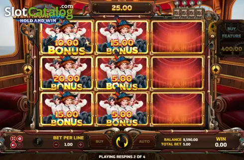 Οθόνη3. Steamboat Ride: Hold and Win Κουλοχέρης