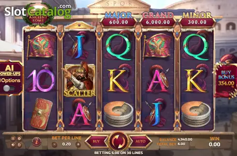 Οθόνη2. Ancient Rome Deluxe AI Κουλοχέρης