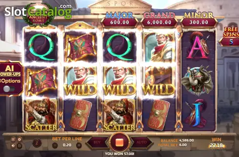 Οθόνη3. Ancient Rome Deluxe AI Κουλοχέρης