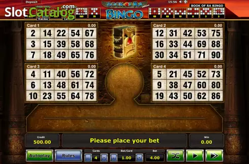 Οθόνη2. Book of Ra Bingo Κουλοχέρης