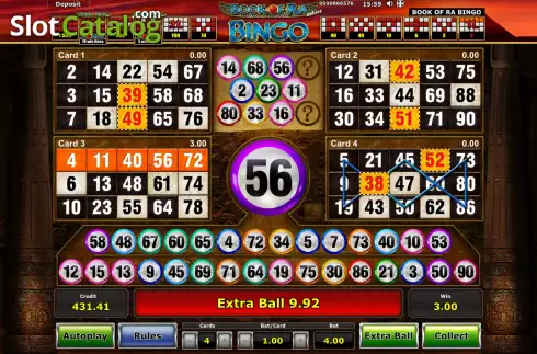 Οθόνη3. Book of Ra Bingo Κουλοχέρης