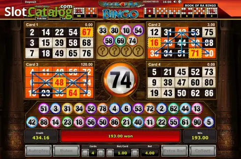 Οθόνη5. Book of Ra Bingo Κουλοχέρης
