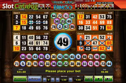 Οθόνη6. Book of Ra Bingo Κουλοχέρης