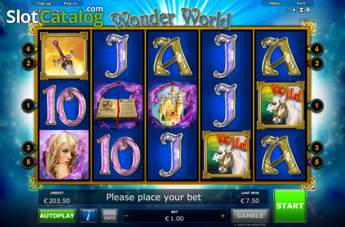 Οθόνη2. Wonder World Jackpot Edition Κουλοχέρης