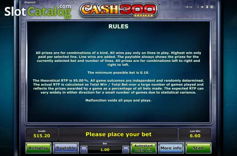 Οθόνη7. Cash 300 Casino Κουλοχέρης