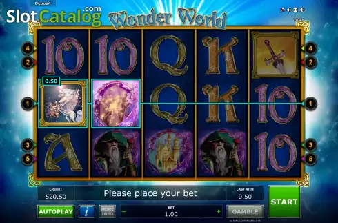 Οθόνη6. Wonder World (Eurocoin Interactive) Κουλοχέρης