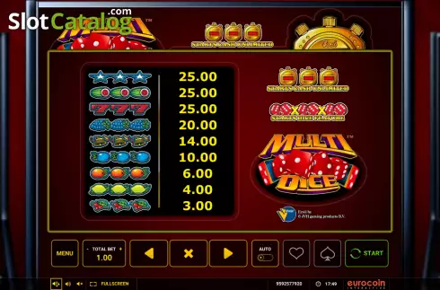 Οθόνη8. Multi Dice Κουλοχέρης 