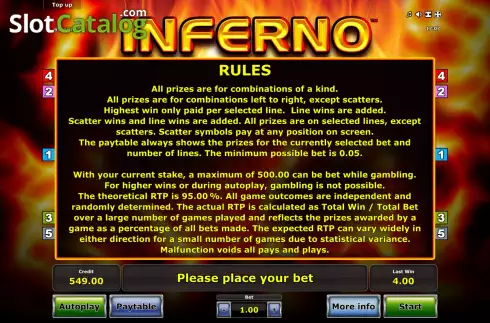 Οθόνη9. Inferno (Eurocoin Interactive) Κουλοχέρης