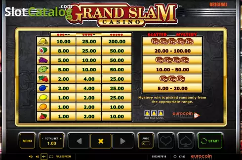 Οθόνη7. Grand Slam Casino Κουλοχέρης