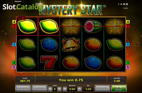 Οθόνη5. Mystery Star (Eurocoin Interactive) Κουλοχέρης