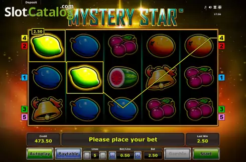 Οθόνη6. Mystery Star (Eurocoin Interactive) Κουλοχέρης