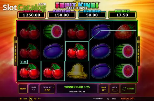 Οθόνη4. Fruit King (Eurocoin Interactive) Κουλοχέρης