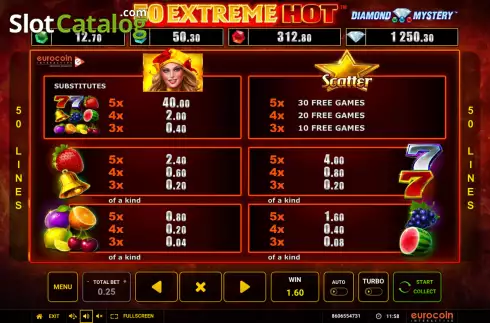 Οθόνη6. 50 Extreme Hot Κουλοχέρης