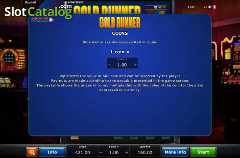 Οθόνη7. Gold Runner Κουλοχέρης