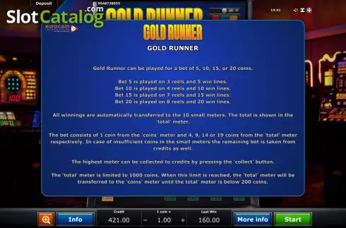 Οθόνη8. Gold Runner Κουλοχέρης