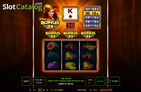 Οθόνη5. 5-Line Bonus 21 Κουλοχέρης