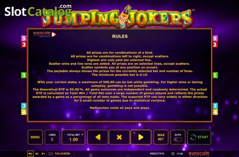 Οθόνη8. Jumping Jokers (Eurocoin Interactive) Κουλοχέρης