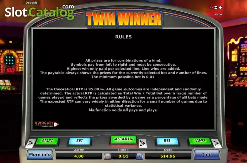 Οθόνη8. Twin Winner Κουλοχέρης