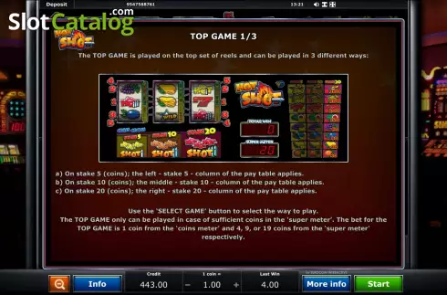 Οθόνη9. Hot Shot (Eurocoin Interactive) Κουλοχέρης