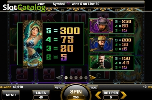 Οθόνη4. Mata Hari (Everi) Κουλοχέρης