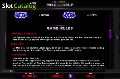Οθόνη8. Sapphire Spin Κουλοχέρης