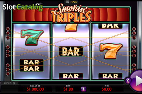 Οθόνη2. Smokin' Triples Κουλοχέρης