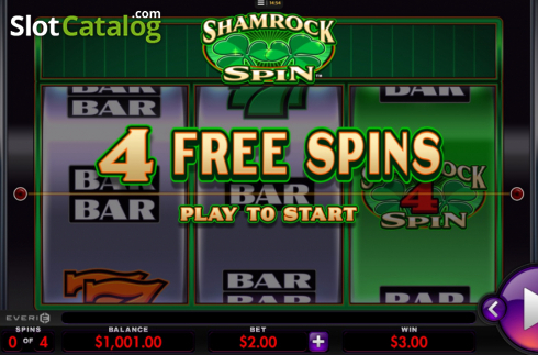 Οθόνη3. Shamrock Spin Κουλοχέρης