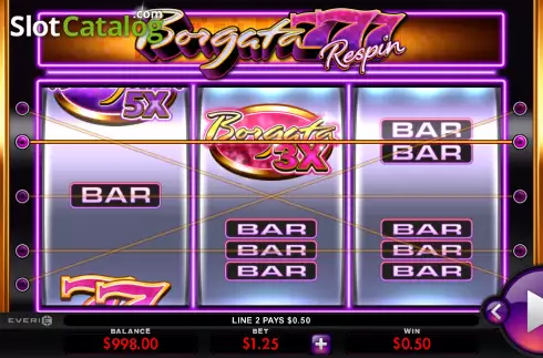 Οθόνη3. Borgata 777 Respin Κουλοχέρης 