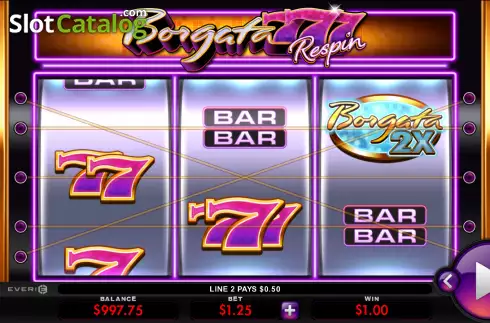 Οθόνη4. Borgata 777 Respin Κουλοχέρης 