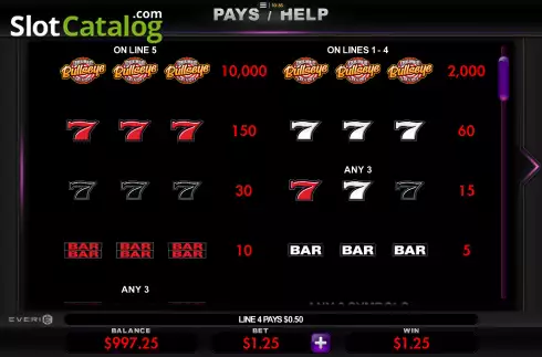 Οθόνη6. Double Jackpot Bullseye Κουλοχέρης
