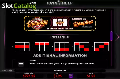 Οθόνη7. Double Jackpot Bullseye Κουλοχέρης