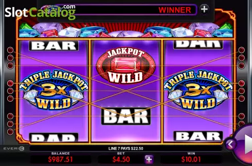 Οθόνη3. Triple Jackpot Gems Κουλοχέρης