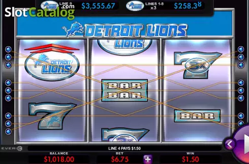 Οθόνη4. Detroit Lions Deluxe Κουλοχέρης