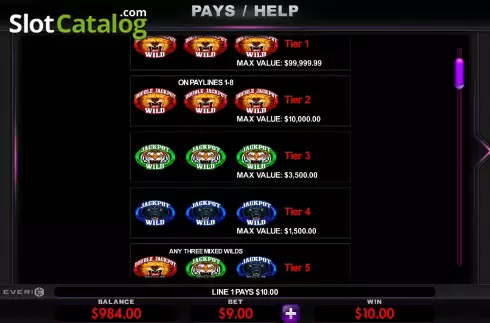 Οθόνη6. Super Jackpot Double Lion Κουλοχέρης