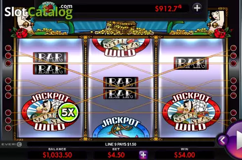 Οθόνη4. Super Jackpot Seven Seas Κουλοχέρης 