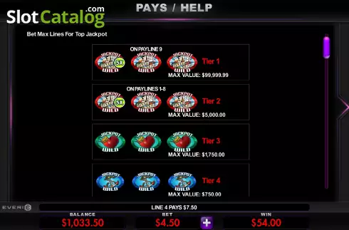 Οθόνη5. Super Jackpot Seven Seas Κουλοχέρης 