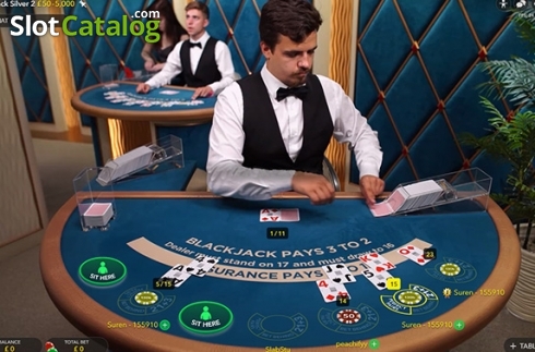 Οθόνη2. Blackjack Silver 2 (Evolution Gaming) Κουλοχέρης