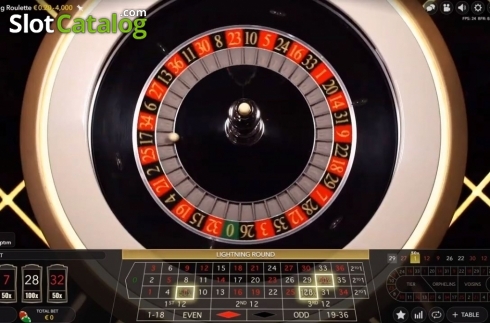 Οθόνη3. Lightning Roulette (Evolution Gaming) Κουλοχέρης