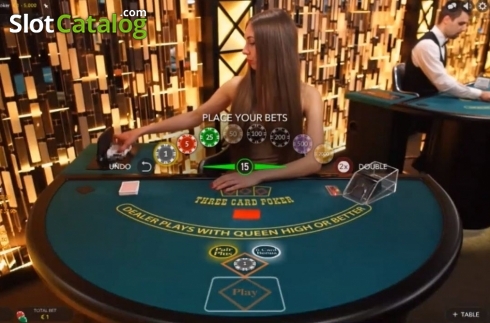 Οθόνη2. Three Card Poker Live Casino (Evolution Gaming) Κουλοχέρης