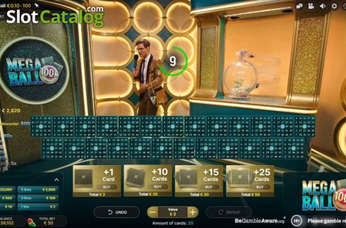 Οθόνη2. Mega Ball (Evolution Gaming) Κουλοχέρης
